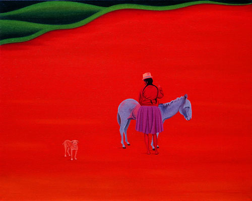 Woman and Jackass
2001,  120 x 150 cm